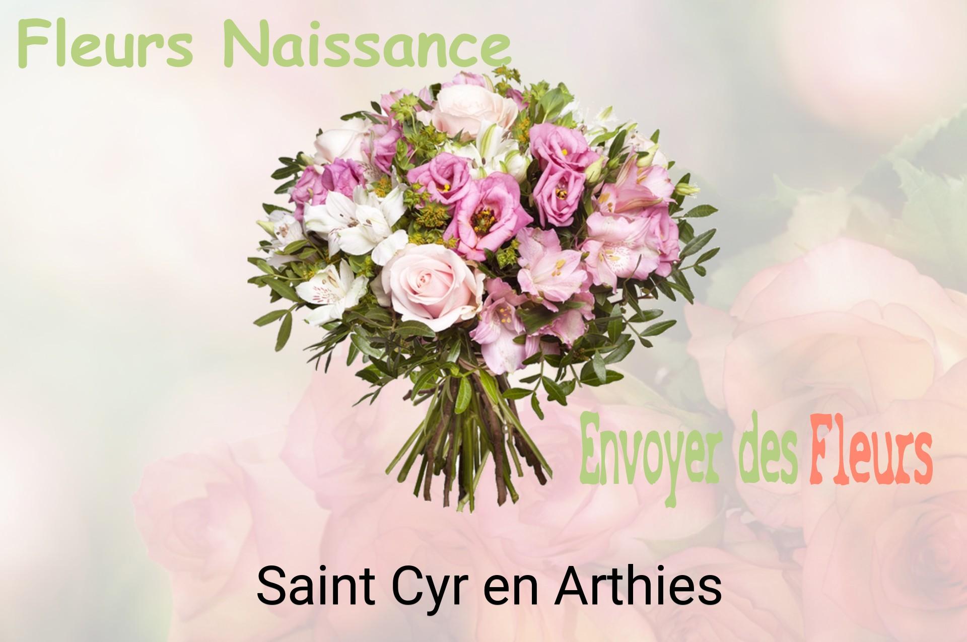 Bouquet de fleurs de naissance livré à Saint-Cyr-en-Arthies